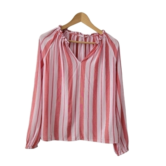 𝅺gap Striped Peasant Boho Lightweight Tunic Top - Picture 1 of 8